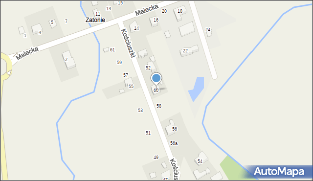 Nowa Wieś, Kościuszki Tadeusza, gen., 60, mapa Nowa Wieś