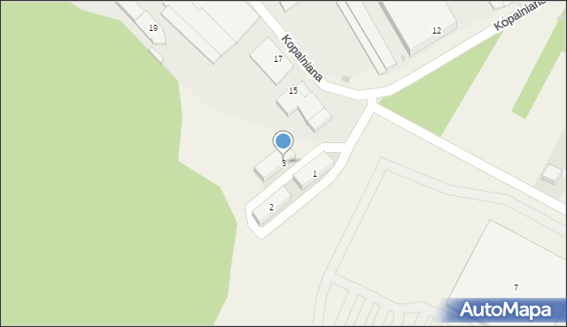 Nowa Wieś, Kopalniana, 3, mapa Nowa Wieś