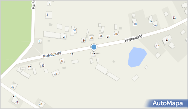 Nowa Wieś, Kościuszki Tadeusza, gen., 25, mapa Nowa Wieś