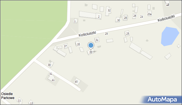 Nowa Wieś, Kościuszki Tadeusza, gen., 33, mapa Nowa Wieś