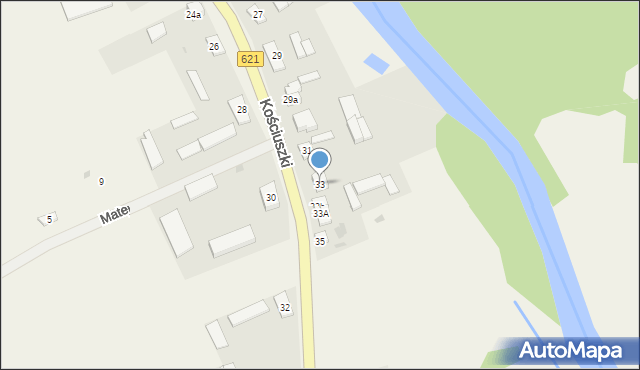 Nowa Wieś Ełcka, Kościuszki Tadeusza, gen., 33, mapa Nowa Wieś Ełcka