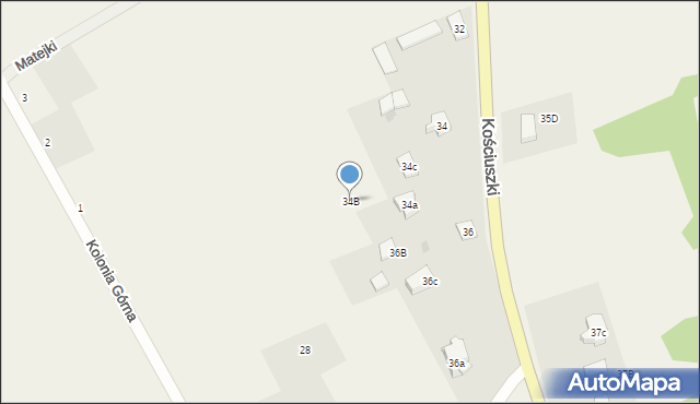 Nowa Wieś Ełcka, Kościuszki Tadeusza, gen., 34B, mapa Nowa Wieś Ełcka