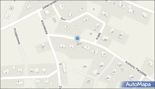 Nowa Wieś Malborska, Komuny Paryskiej, 1a, mapa Nowa Wieś Malborska