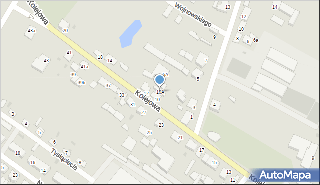 Nowe, Kolejowa, 10A, mapa Nowe