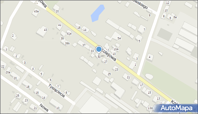 Nowe, Kolejowa, 31, mapa Nowe