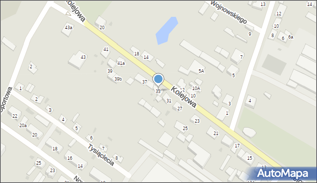Nowe, Kolejowa, 33, mapa Nowe