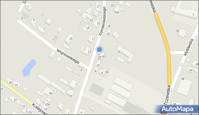 Nowe, Komierowskiego, gen., 12, mapa Nowe