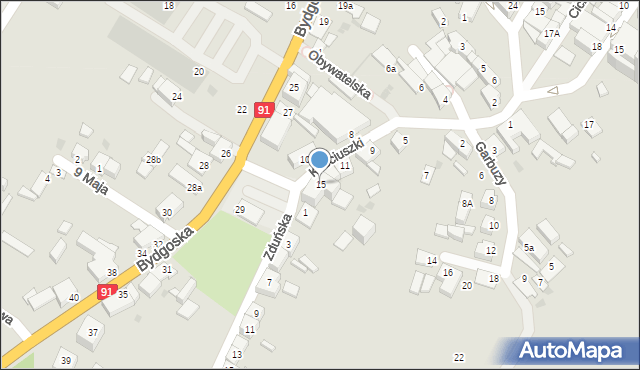 Nowe, Kościuszki Tadeusza, gen., 15, mapa Nowe