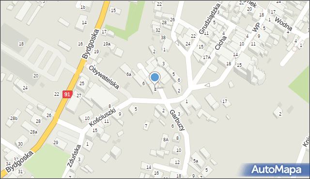 Nowe, Kościuszki Tadeusza, gen., 4, mapa Nowe