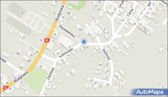 Nowe, Kościuszki Tadeusza, gen., 5, mapa Nowe