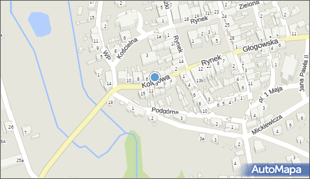 Nowe Miasteczko, Kolejowa, 9, mapa Nowe Miasteczko