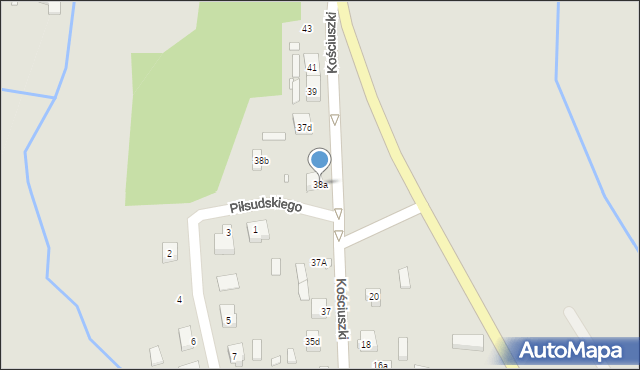 Nowe Miasteczko, Kościuszki Tadeusza, gen., 38a, mapa Nowe Miasteczko