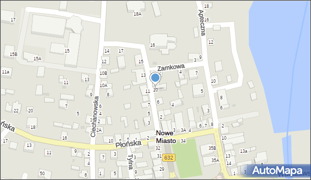 Nowe Miasto, Kościelna, 10, mapa Nowe Miasto