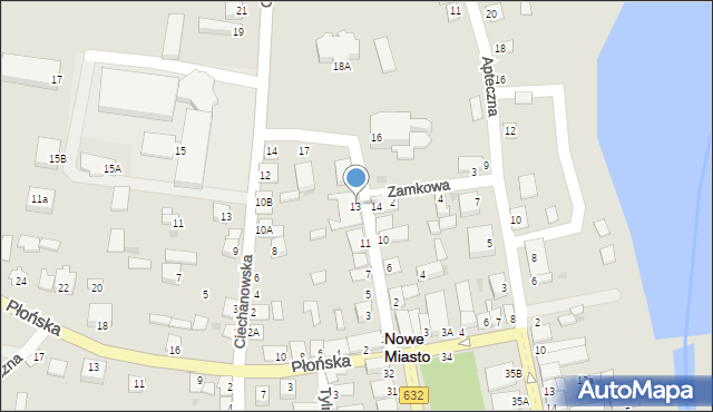 Nowe Miasto, Kościelna, 13, mapa Nowe Miasto