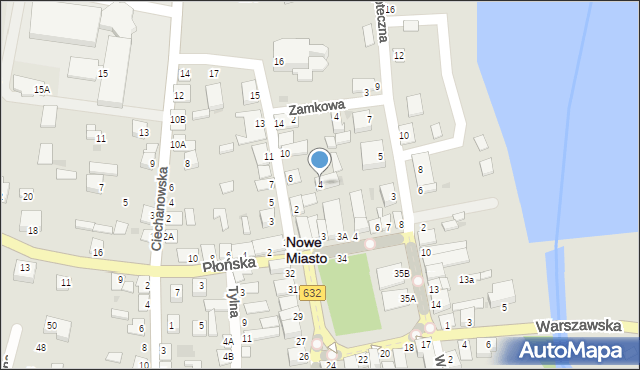 Nowe Miasto, Kościelna, 4, mapa Nowe Miasto