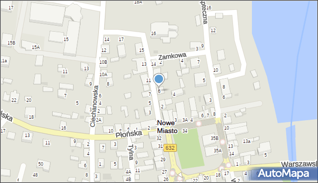 Nowe Miasto, Kościelna, 6, mapa Nowe Miasto