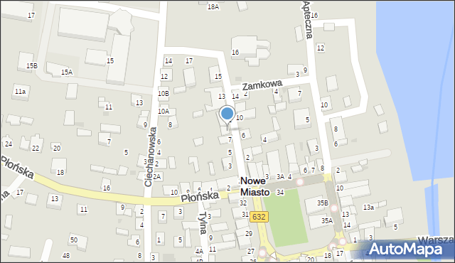 Nowe Miasto, Kościelna, 9, mapa Nowe Miasto