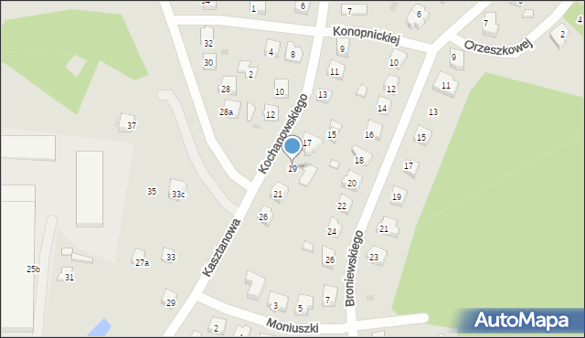 Nowe Miasto Lubawskie, Kochanowskiego Jana, 19, mapa Nowe Miasto Lubawskie