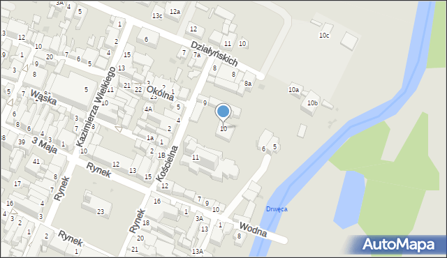 Nowe Miasto Lubawskie, Kościelna, 10, mapa Nowe Miasto Lubawskie