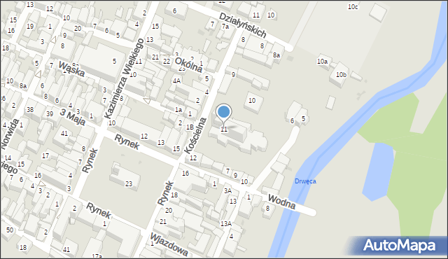 Nowe Miasto Lubawskie, Kościelna, 11, mapa Nowe Miasto Lubawskie