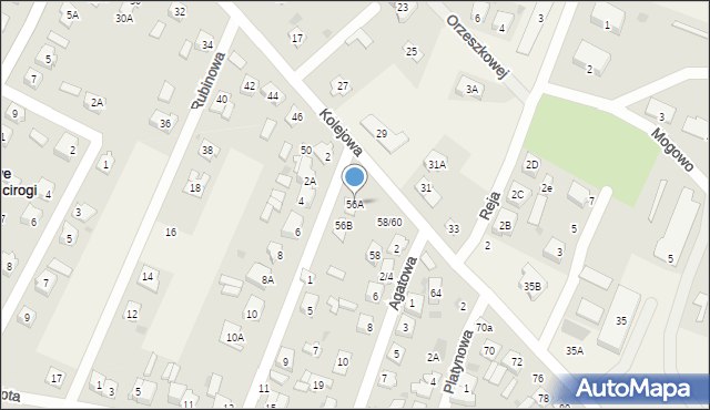Nowe Pieścirogi, Kolejowa, 56A, mapa Nowe Pieścirogi