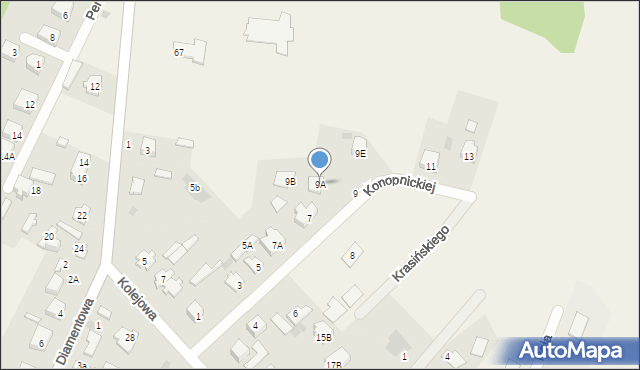 Nowe Pieścirogi, Konopnickiej Marii, 9A, mapa Nowe Pieścirogi