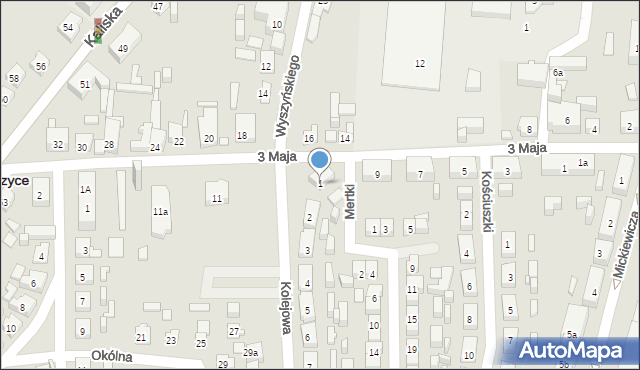 Nowe Skalmierzyce, Kolejowa, 1, mapa Nowe Skalmierzyce