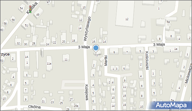 Nowe Skalmierzyce, Kolejowa, 1a, mapa Nowe Skalmierzyce