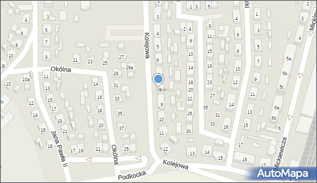 Nowe Skalmierzyce, Kolejowa, 8a, mapa Nowe Skalmierzyce