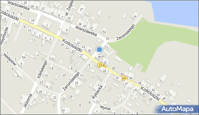 Nowe Warpno, Kościuszki Tadeusza, gen., 20, mapa Nowe Warpno
