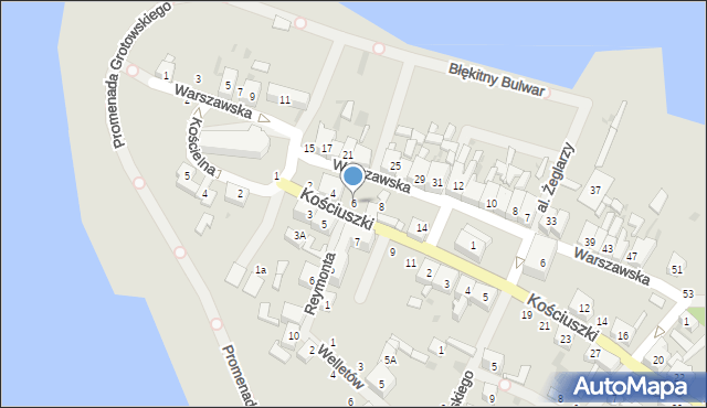 Nowe Warpno, Kościuszki Tadeusza, gen., 6, mapa Nowe Warpno