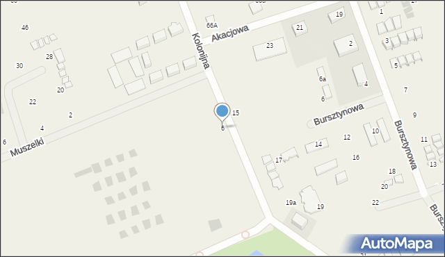 Nowęcin, Kolonijna, 6, mapa Nowęcin