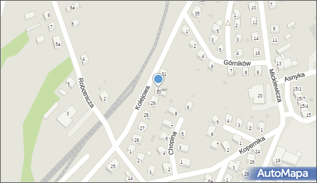 Nowogrodziec, Kolejowa, 30, mapa Nowogrodziec