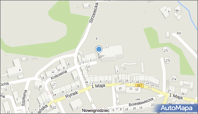 Nowogrodziec, Kościelna, 1a, mapa Nowogrodziec