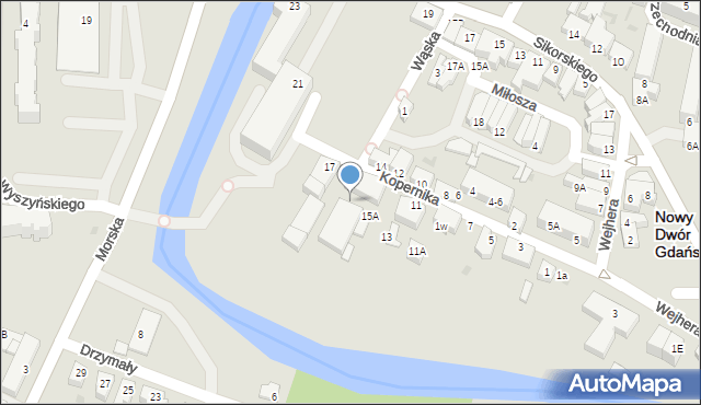 Nowy Dwór Gdański, Kopernika Mikołaja, 15B, mapa Nowy Dwór Gdański