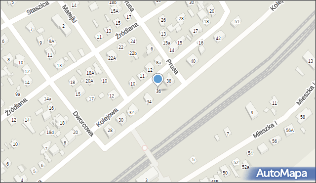 Nowy Dwór Mazowiecki, Kolejowa, 36, mapa Nowy Dwór Mazowiecki