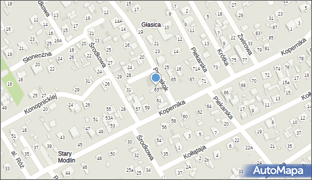 Nowy Dwór Mazowiecki, Kopernika Mikołaja, 63, mapa Nowy Dwór Mazowiecki