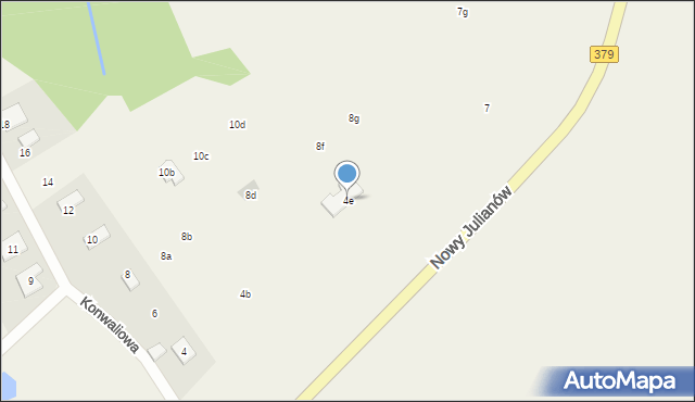 Nowy Julianów, Konwaliowa, 4e, mapa Nowy Julianów