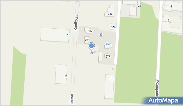 Nowy Konik, Konikowa, 15, mapa Nowy Konik