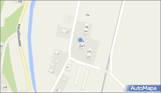 Nowy Kościół, Kolejowa, 20A, mapa Nowy Kościół