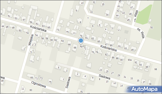 Nowy Lubosz, Kościańska, 70, mapa Nowy Lubosz