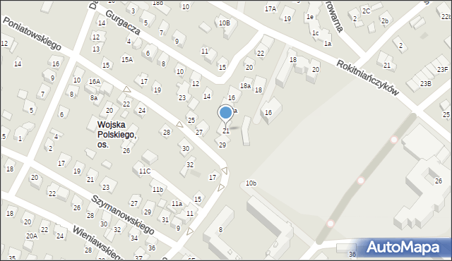 Nowy Sącz, Korzeniowskiego Józefa Konrada, 21, mapa Nowego Sącza