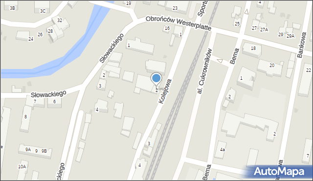 Nowy Staw, Kolejowa, 2, mapa Nowy Staw