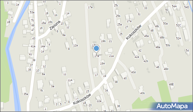 Nowy Targ, Kokoszków, 17a, mapa Nowego Targu