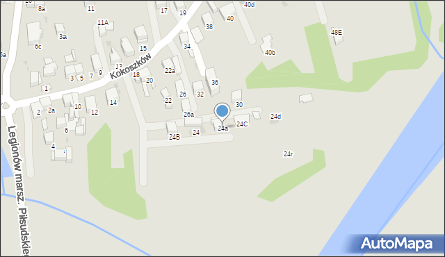 Nowy Targ, Kokoszków, 24a, mapa Nowego Targu