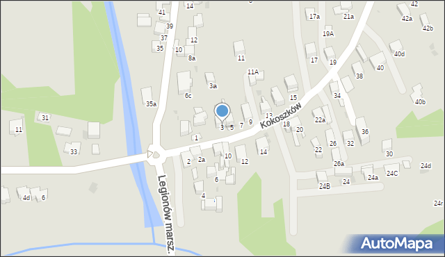 Nowy Targ, Kokoszków, 3, mapa Nowego Targu