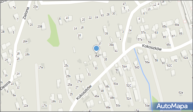 Nowy Targ, Kokoszków, 35a, mapa Nowego Targu