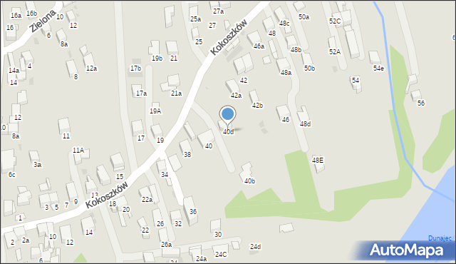 Nowy Targ, Kokoszków, 40d, mapa Nowego Targu