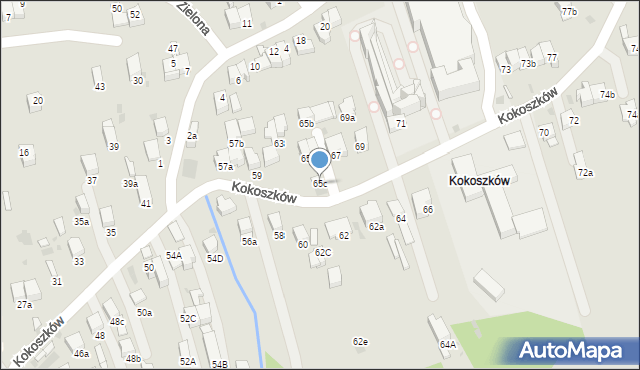 Nowy Targ, Kokoszków, 65c, mapa Nowego Targu