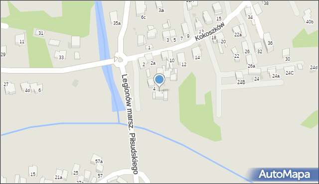 Nowy Targ, Kokoszków, 6a, mapa Nowego Targu